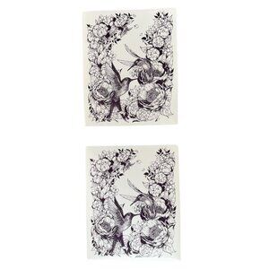 2 Hummingbird Floral Decomposition 2 Pocket Folder USA Recycled Plastic